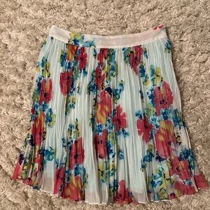 Annabella Cream Mini A-Line Pleated Skirt Resort Wear